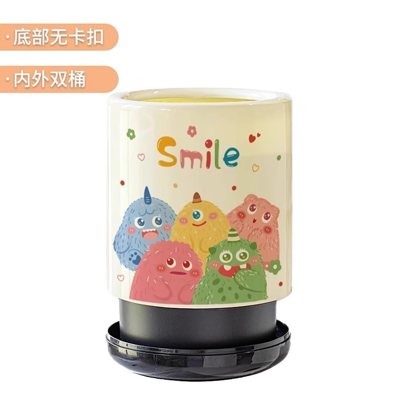 美式轻奢垃圾桶高颜值卫生间耐脏大号超大容量垃圾篓卧室专用纸篓|undefined