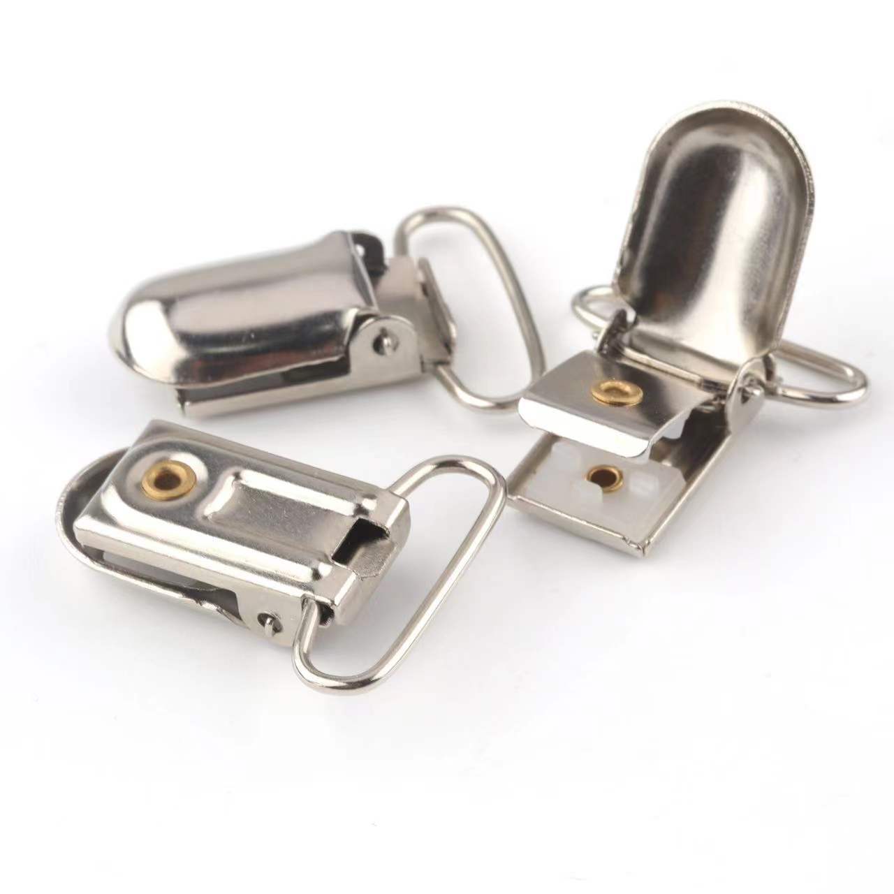 Hebilla de pico de pato 1,5 cm de diámetro interior (plata) / grano