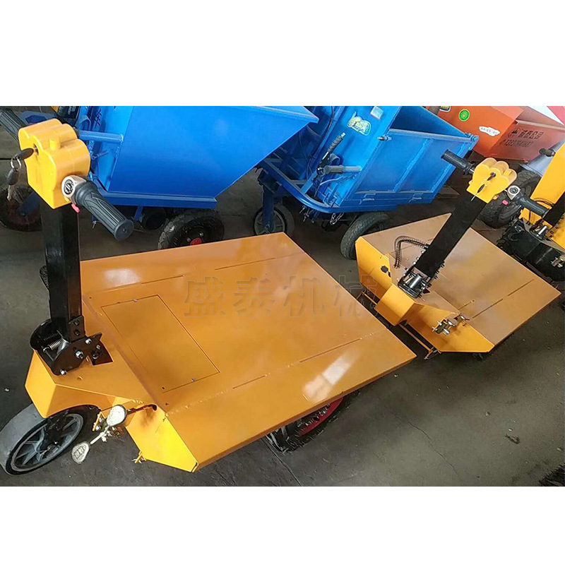 建筑工地电动拉砖加气砖运输工具车手推车农用养殖电动手推拉砖车
