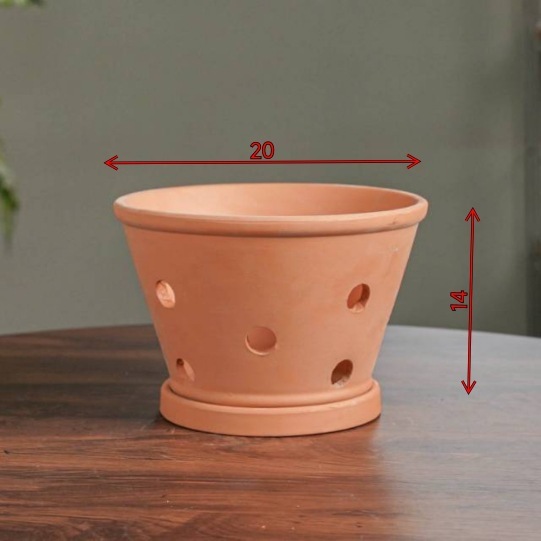 赤い陶器の植木鉢、吸水性、通気性、根腐れしない粘土トレイ、浮遊粘土ポット、大型の緑の植物多肉植物ポット|undefined