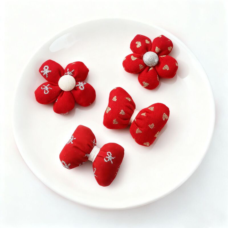 Big Red Flowers, Festive Holiday Five-Petal Flower Bags, Hair Accessories, Shoes, Socks, Clothing, Mobile Phone Cases, DIY Jewelry Accessories