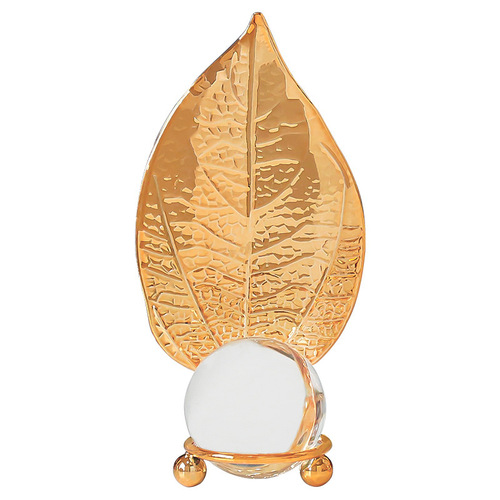 European-style INS ironwork golden leaf crystal ball decorative creative home entrance TV cabinet office desk accessory