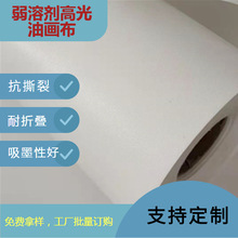 厂家批发零售弱溶剂高光UV喷绘写真化纤纹理清楚吸墨性好油画布