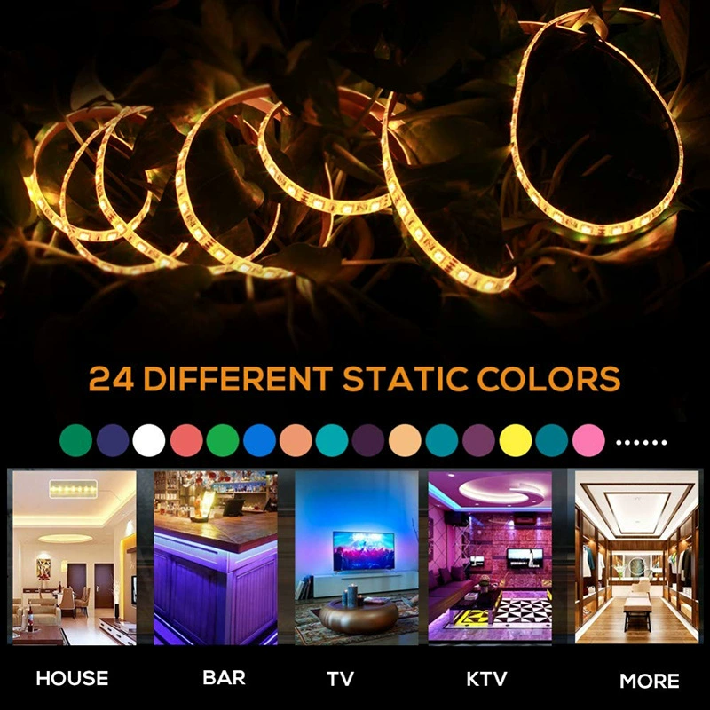 Светодиодная лента YiFan RGB 5V, декоративная подсветка с пультом, 10м/20м для домашних кинотеатров
