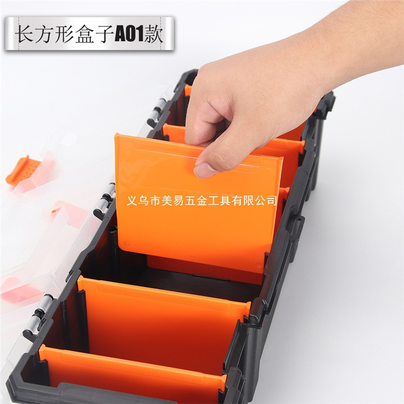 Caja Organizadora con Compartimentos para Piezas y Tornillos para Componentes y Pesca