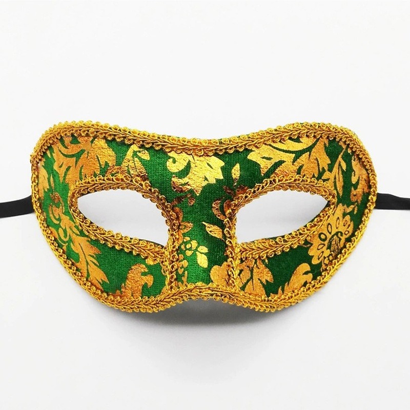 Amazon venta caliente máscara de jazz máscara de tela de lana cabeza plana máscara de borde para hombres suministros de vacaciones al por mayor