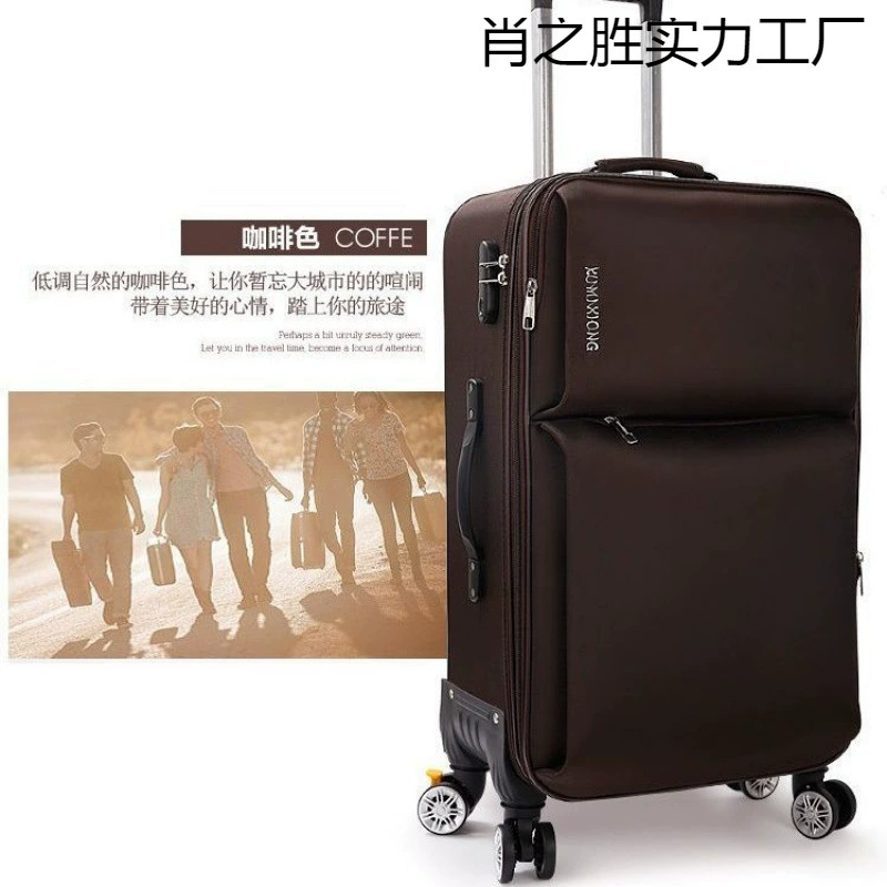 Чемодан из ткани Оксфорд большой вместимости, мужской и женский чемодан, парольная коробка из холста, универсальный чемодан на колесиках, деловой чемодан для посадки.