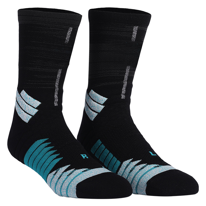Calcetines de baloncesto profesionales para hombre, antideslizantes, calcetines de compresión hasta la pantorrilla, parte inferior de toalla gruesa, calcetines deportivos profesionales para adultos
