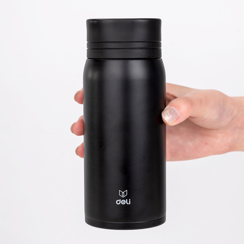 Deli 17653 vacío 304 Acero inoxidable taza moda simple Oficina estudiante fácil de llevar