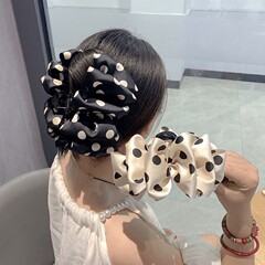 韩式云朵泡泡波点抓夹半扎发鲨鱼夹头饰发饰发夹女后脑勺氛围感