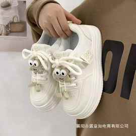 可爱厚底百搭小白鞋子女2025新款秋季学生原创小众休闲板鞋运动鞋