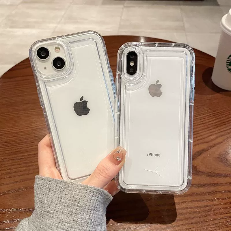 Чехол для телефона (Apple) серии iPhone 13–17, ударопоглощающий корпус-воздушный подушкой, прозрачная рамка