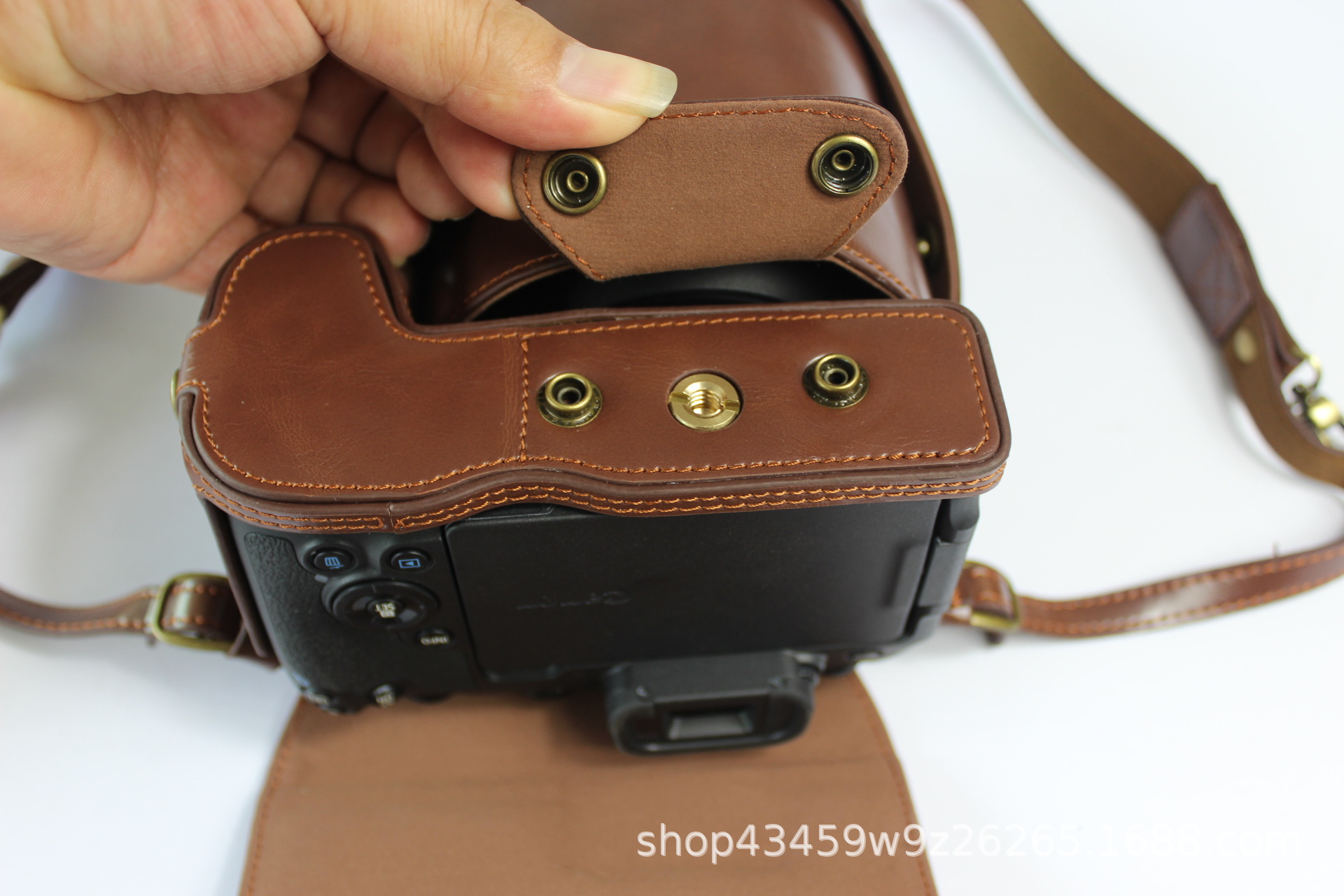 (2개) 캐논 EOSRP 카메라 가방 보호 케이스 가죽베이스 반 어깨 가방 디지털 카메라 가방 빠른 팩