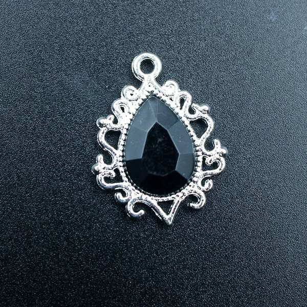 Silver base solid black