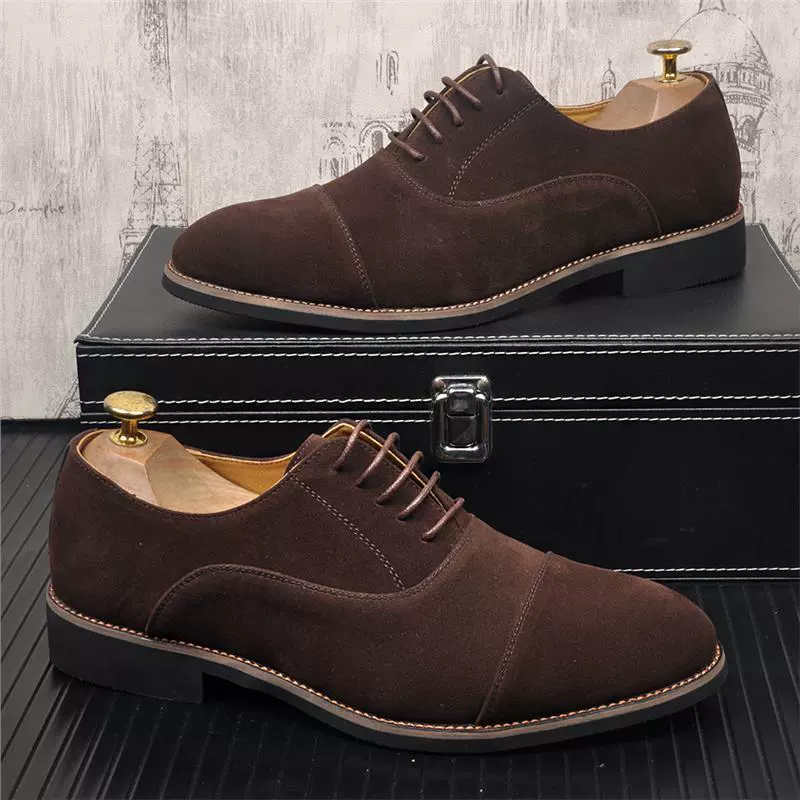 2025 новые мужские модные универсальные повседневные кожаные туфли в британском стиле с острым носком, деловые деловые туфли из натуральной кожи, дышащая мужская обувь
