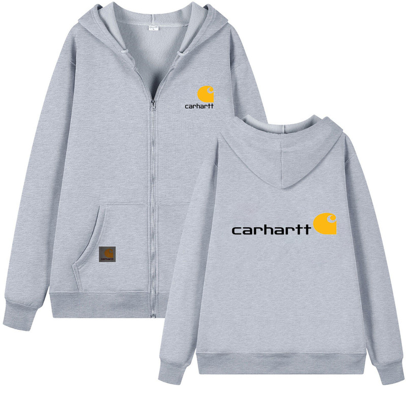 Cross-border foreign trade fashion brand carhartt sweater kahart new men's and women's zipper hoodie fleece-lined sweater