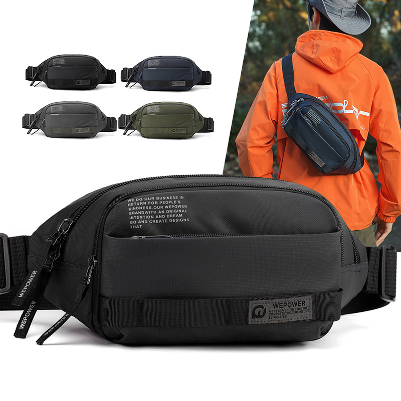 WEPOWER nuevo bolso de cintura para hombres, bolso de tren simple, bolso de pecho, bolso deportivo, bolso de pecho de viaje