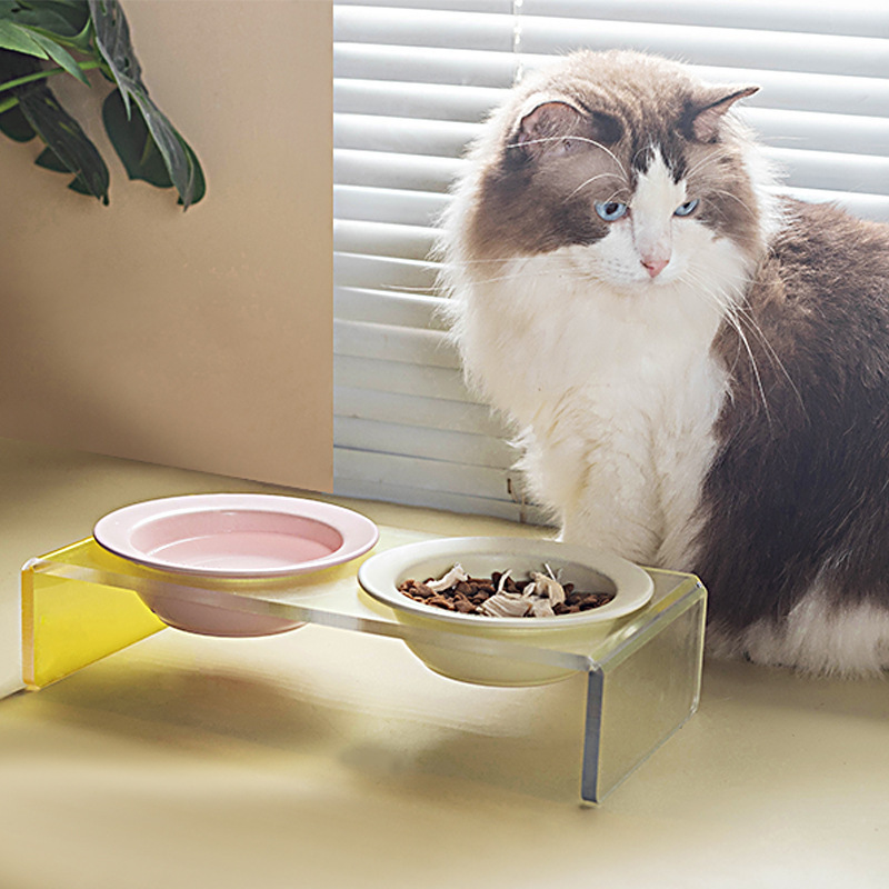 韓国bd同モデルのufoペット碗猫の食糧碗の水飲み碗の陶磁器の猫碗の黒いあごの犬の碗のペット用品を防ぎます。|undefined
