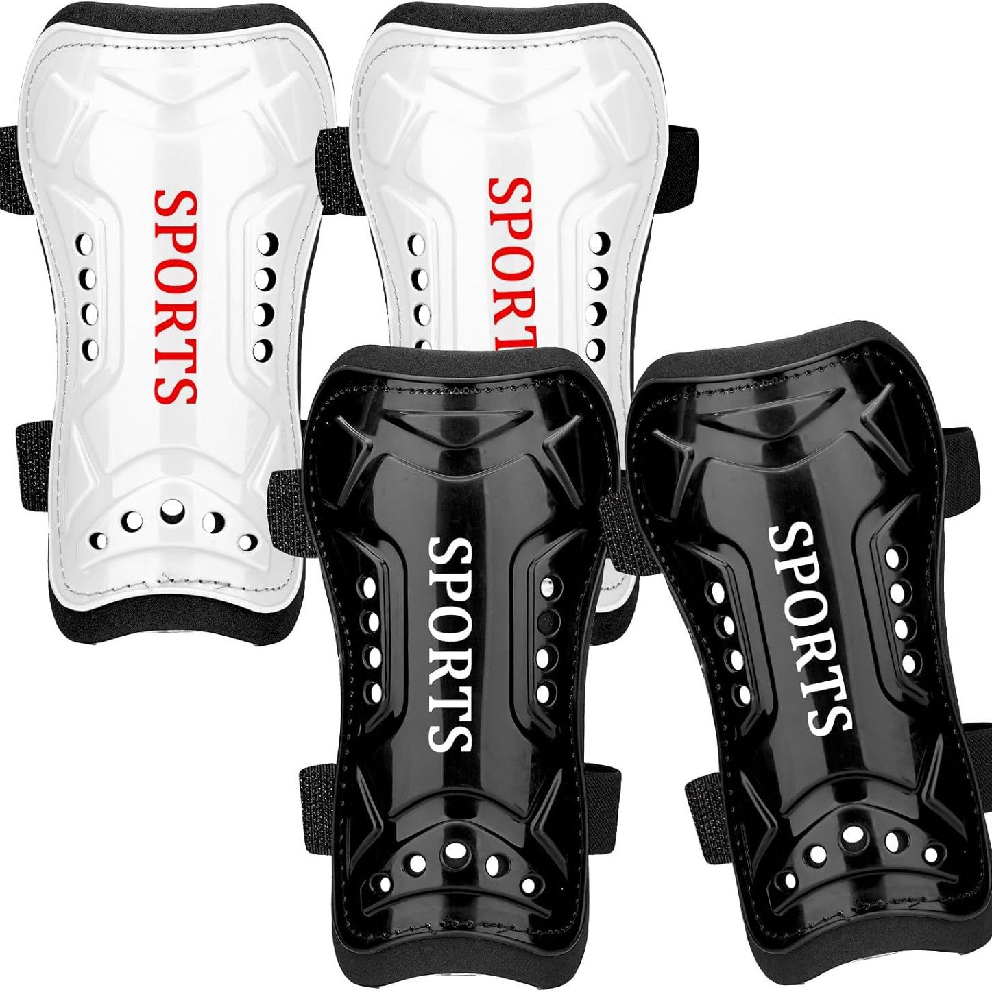 2 Pairs Soccer Shin Guards for Toddler Kids Youth, Soccer Sh