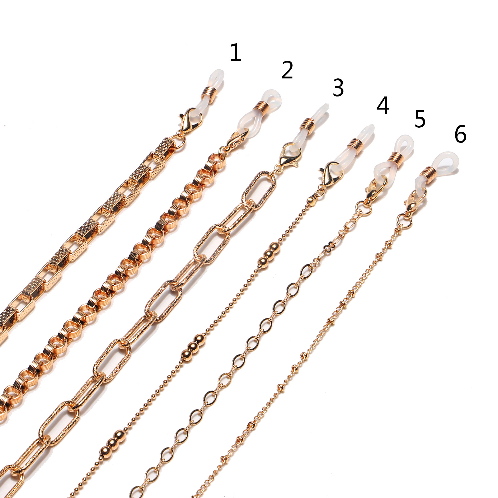 20g Weight Metal Material Fashion Simple Color Retention Golden Metal Glasses Chain 无