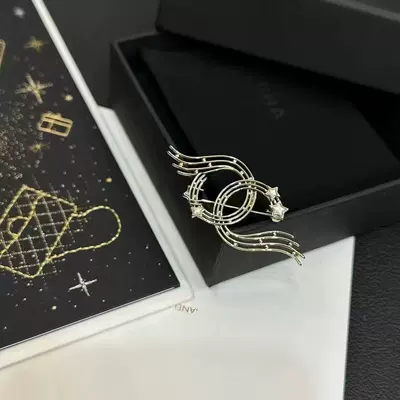 Classic Chanel-Style High-End Gold-Plated: Yaxa sancaqları - meteor-brooch