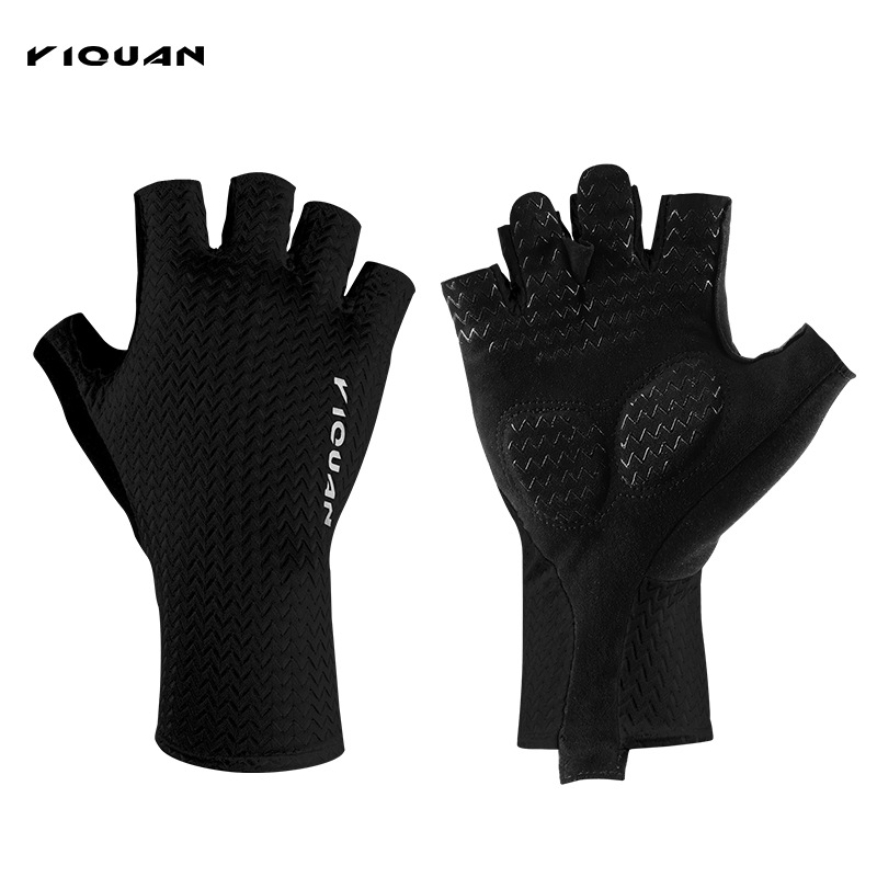 사이클링 장갑 - 짧은 손가락 - 검정색