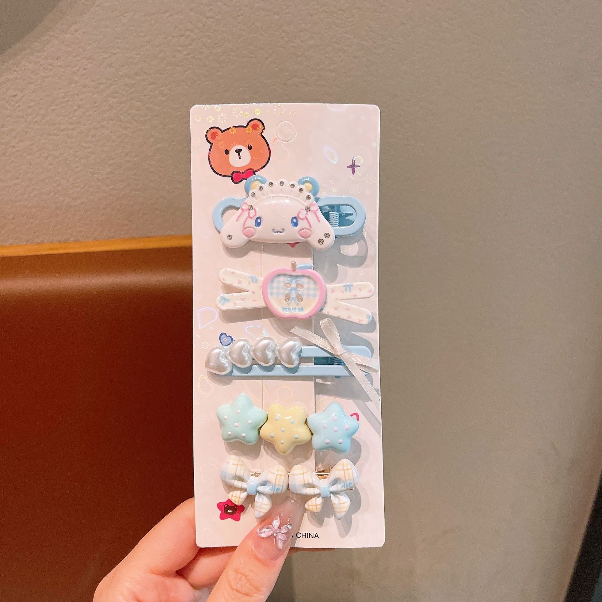 Flores coreanas para niños arco clip