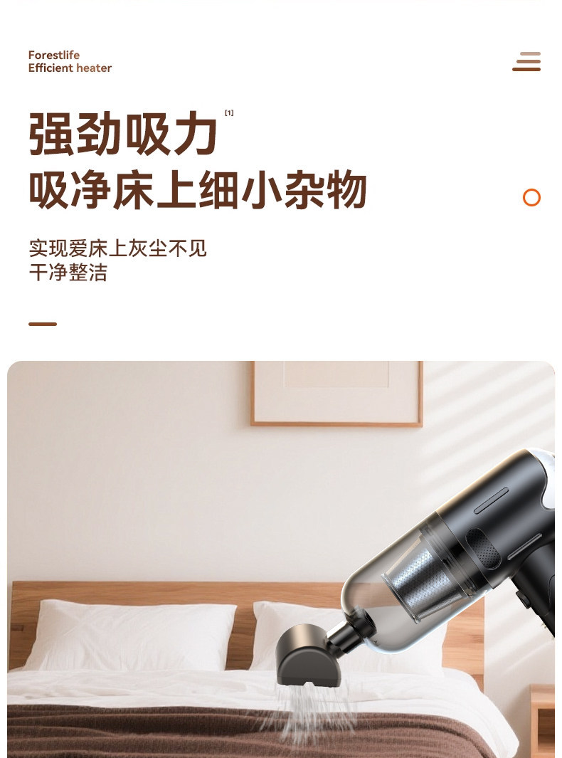 Car-Mounted Wireless Handheld Vacuum Cleaner with Strong Suction for Cleaning Car Crevices, Household Pet Hair Remover, Wholesale in Stock
