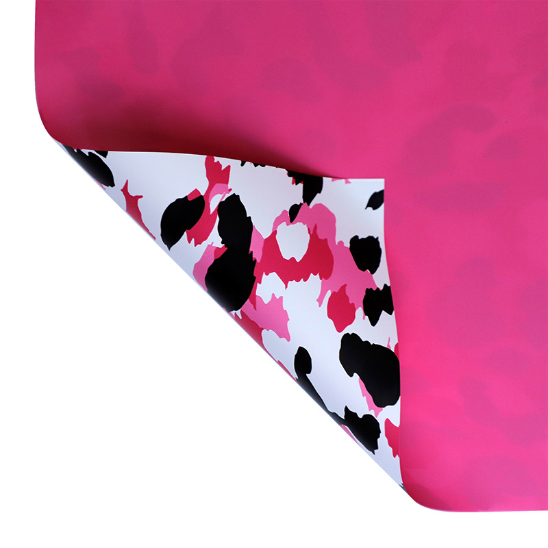 Huaxi plumage leopardo rico impermeable estilo coreano flor florista ramo florista rosa material de papel de envoltura