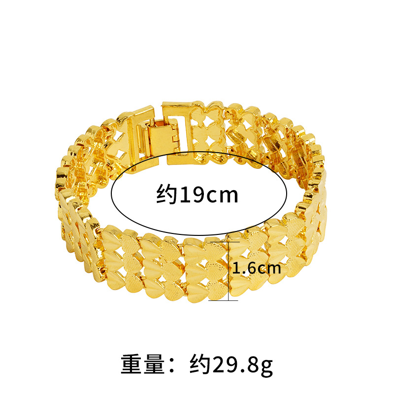 Amor clip pulsera arreglada para hombres y mujeres vietnamita arena oro viento chino joyería transmisión en vivo