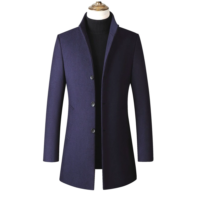 Трансграничная осенняя и зимняя внешняя торговля мужские однобортные плащи с одной пряжкой