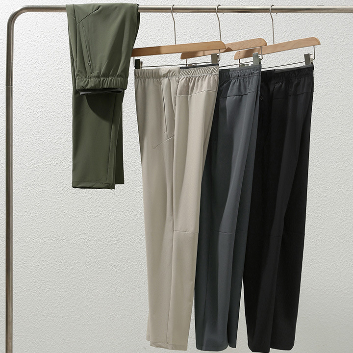 Flat for Lightweight Quick-drying Breathable Waterproof Elastic Thin Casual Pants Summer Men's Outdoor Soft Shell All-match Pants