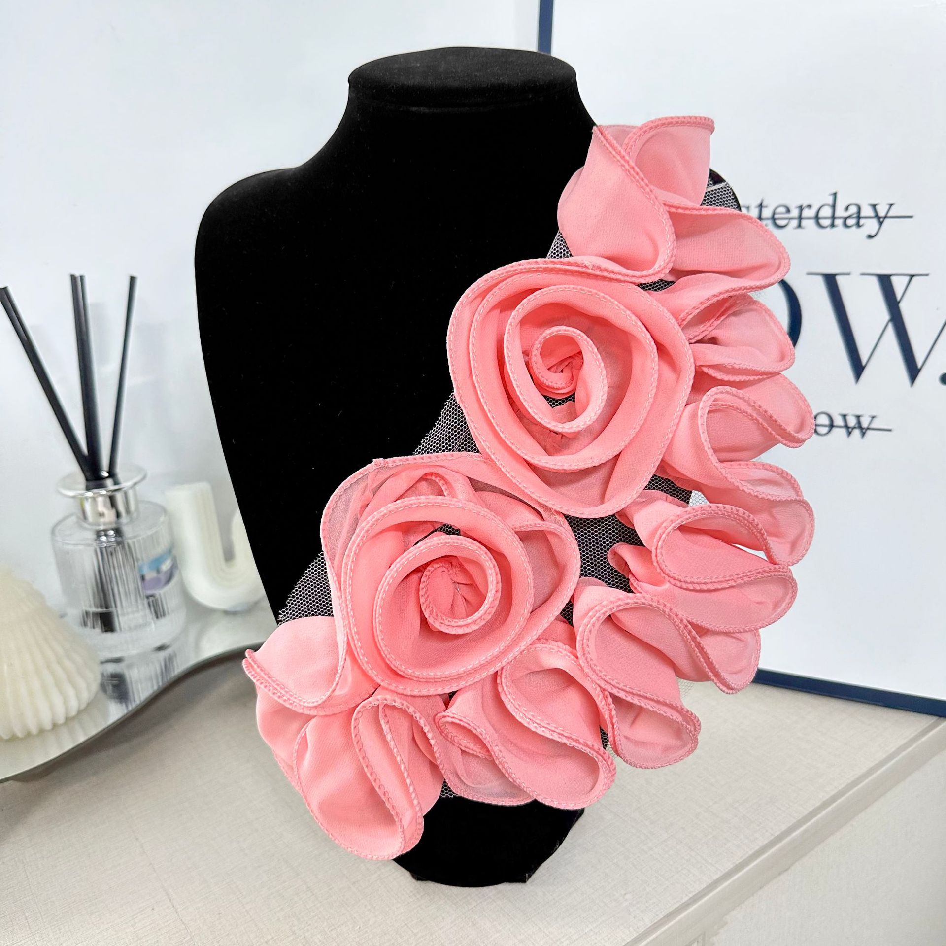 Decoración floral tridimensional encaje vestido de boda traje de baño accesorios accesorios tela adesivo accesorios ropa decoración joyas diy