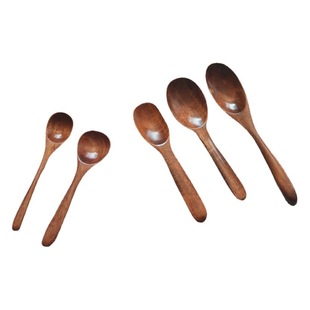 Creative wooden nanmu spoon small spoon can be LOGO lettering Japanese children's wooden spoon soup spoon coffee spoon