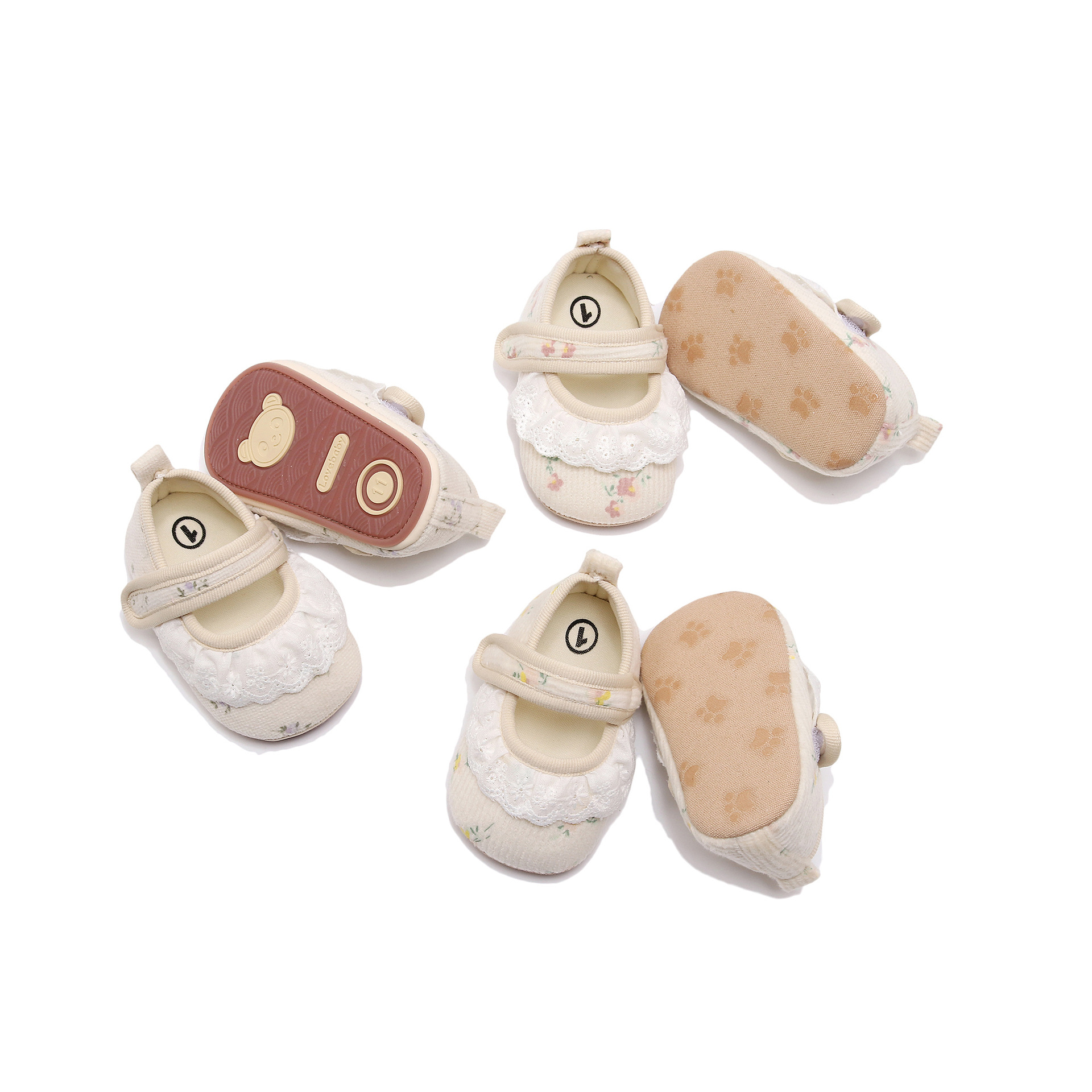 Spring and summer baby girl soft soled toddler shoes 0-1 years old baby shoes infant lace princess shoes step front shoes