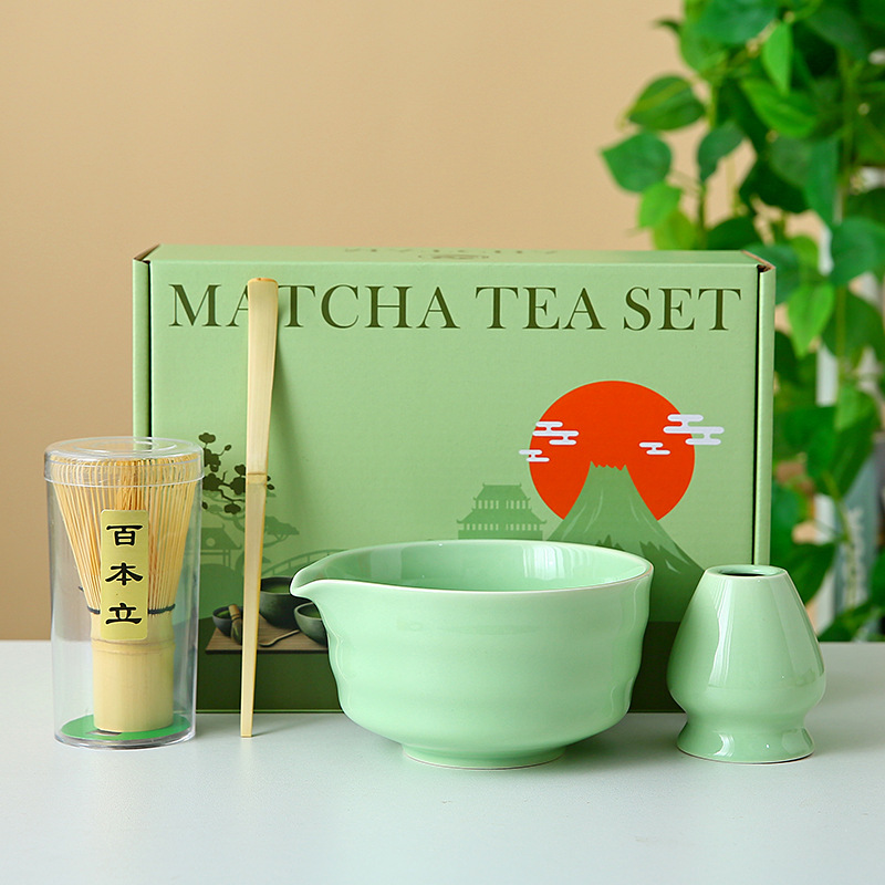 Transfronterizo exclusivo para el set de té Matcha japonés caja de regalo de té Matcha cepillo de té de 100 libros de té Matcha de la dinastía Song