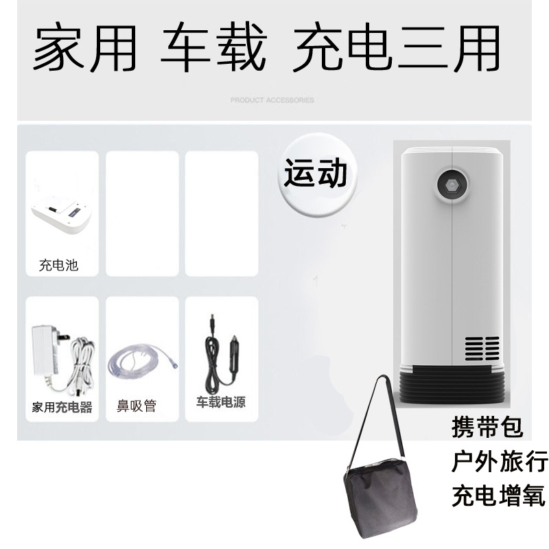 Plateau travel car charging oxygen booster oxygen supply oxygen generator oxygen machine car oxygen bar air purifier