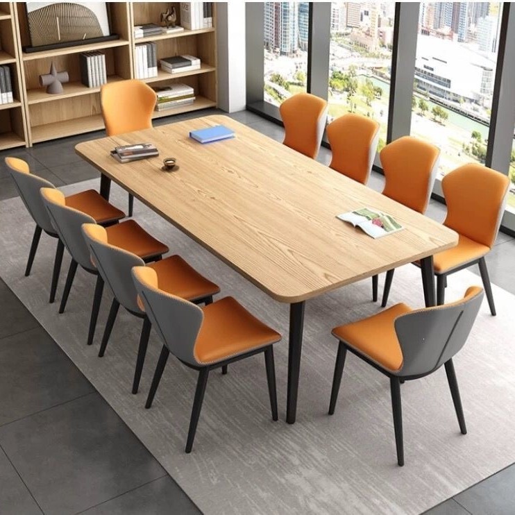 Conference Table, Long Table, Simple Modern Table, Small Conference Room, Long Office Desk, Training and Reading Table and Chair Set