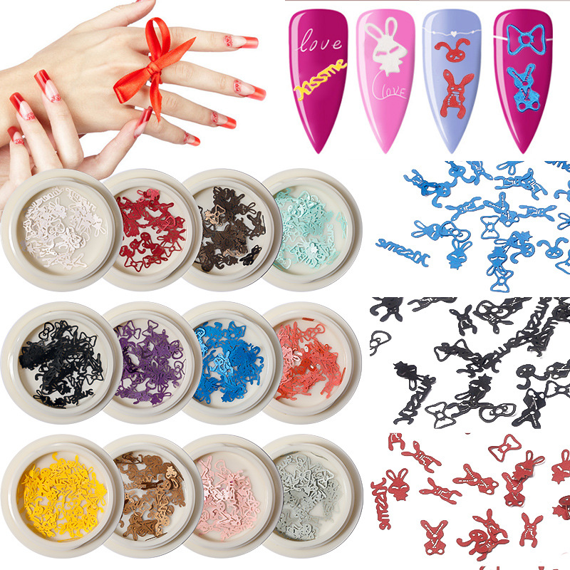 waterproof bow tie for manicure for St. Valentine's Day