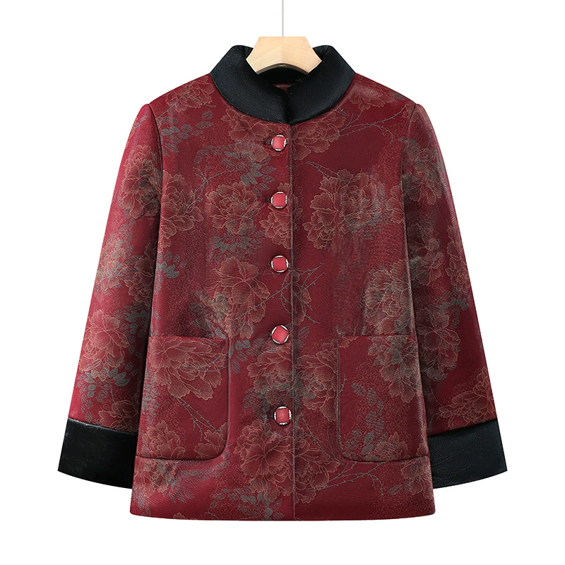 Зимняя одежда для женщин среднего и пожилого возраста бабушки хлопчатобумажная куртка