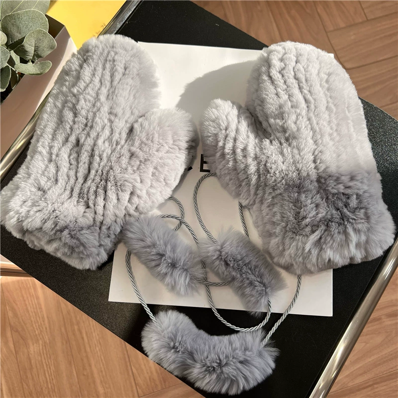 Cute keep warm gloves, windproof elastic set