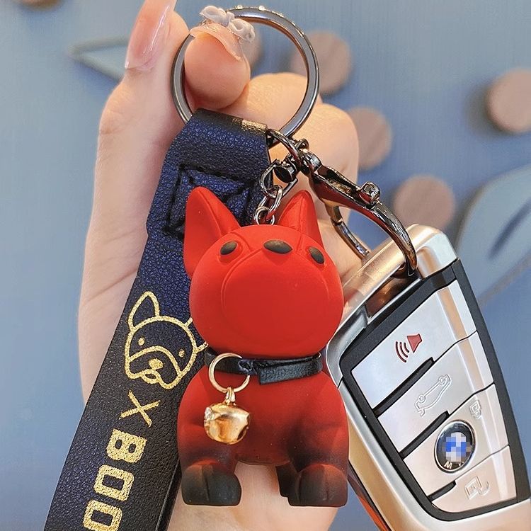 Fadou cachorro llavero femenino lindo creativo Bulldog llavero Internet celebridad exquisita clave colgante mochila adornos