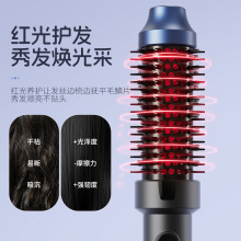 跨境红光护发蓬松美发梳直发梳卷发梳多功能卷发棒便携速热卷发棒