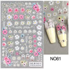 Nail stickers, fuchsia fake nails, adhesive plant lamp for nails, suitable for import, new collection, flowered