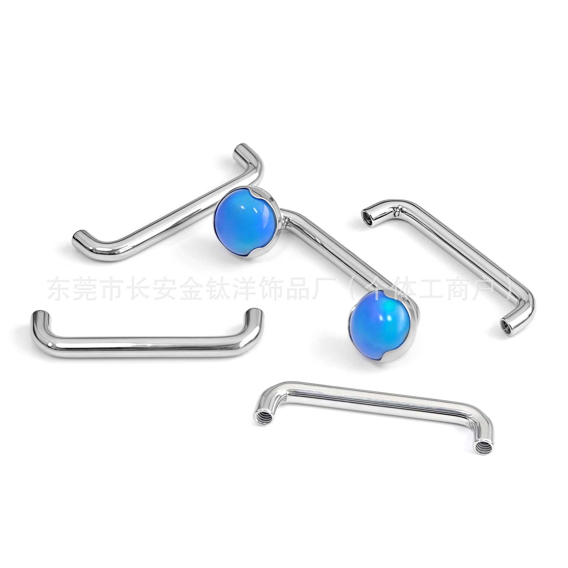 Labret piercing jewelry detail image