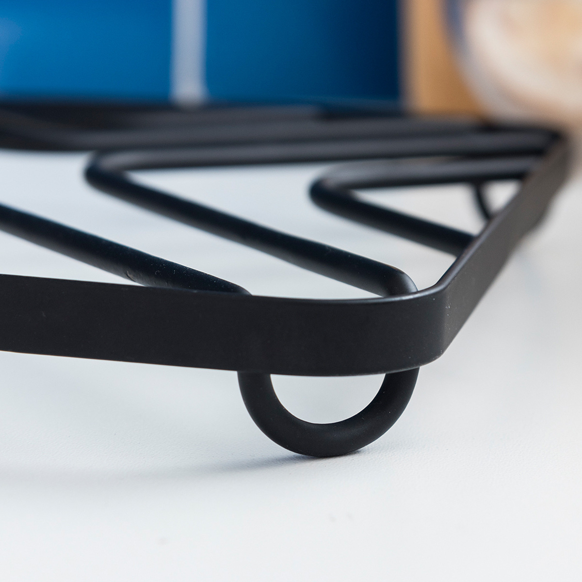 Cocina encimera olla estera de aislamiento hierro cuadrado mesa de comedor antideslizante anti-escaldadura olla estera de aislamiento de metal de escritorio estera