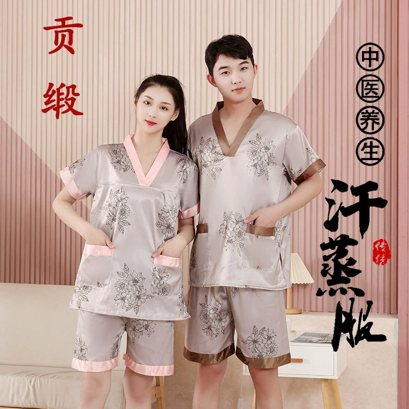 Новый хлопковый паровой костюм для мужчин и женщин для купания в сауне