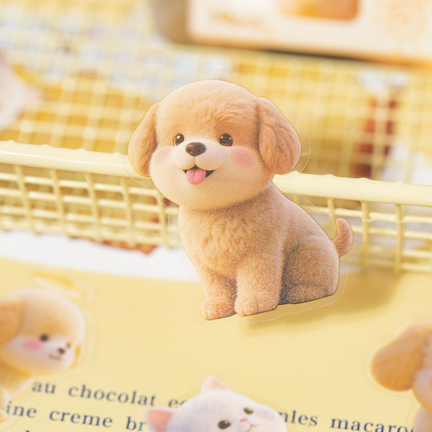 Idioma ocio animal troquelado pet pegatinas bolsa lindo cachorro paraíso dibujos animados lindo libro de mano material fondo decoración base