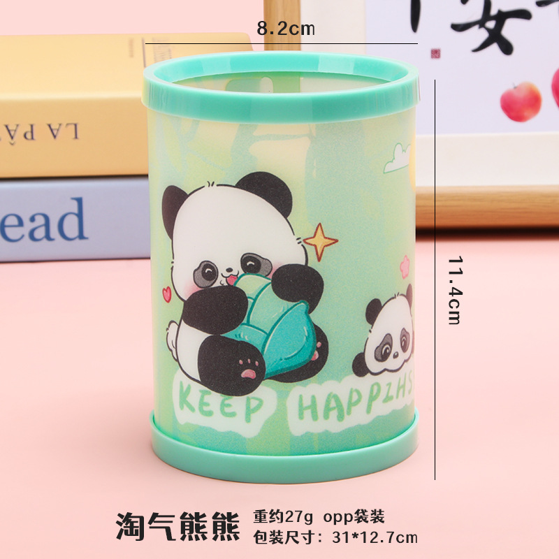 Portalápices plegables redondos creativos, almacenamiento de gran capacidad para estudiantes, ensamblaje de bricolaje, caja de almacenamiento, papelería, regalo al por mayor