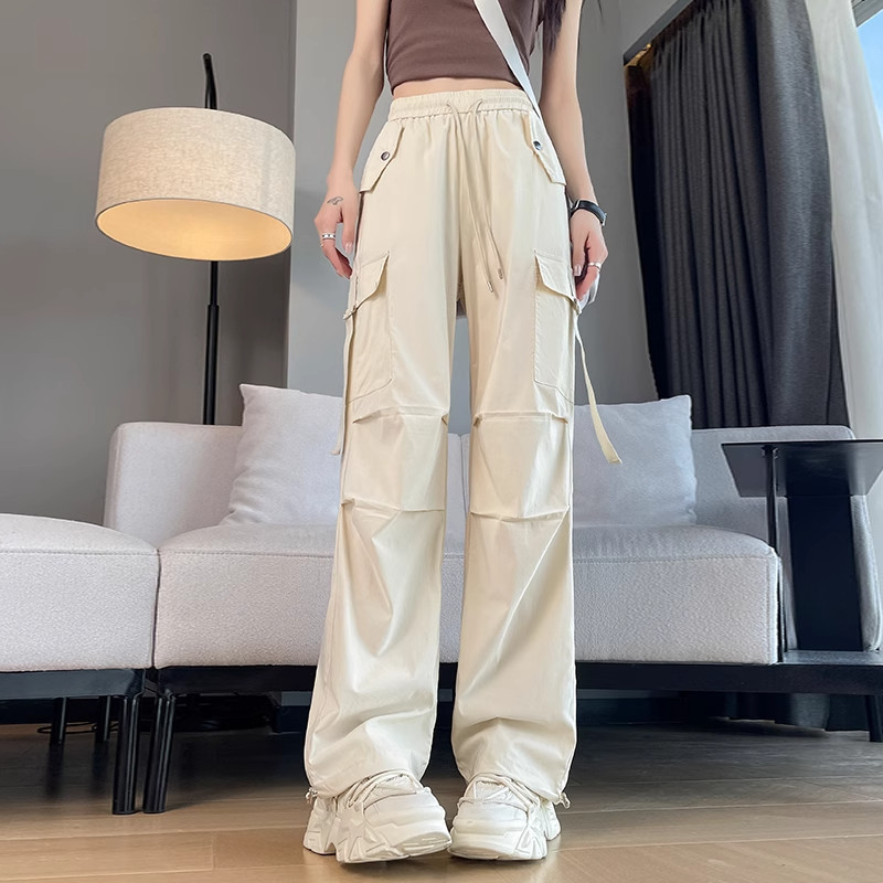 Foreign Trade American-Style Casual Work Pants for Women, New Summer Style, Large Size, Loose Straight-Leg Pants, Hiking Mosquito-Proof Thin Wide-Leg Pants Foreign Trade American-Style Casual Work Pants for Women, New Summer Style, Large Size, Loose Straight-Leg Pants, Hiking Mosquito-Proof Thin Wide-Leg Pants